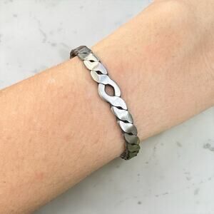 Nickel Silver Cuff Bracelet Twist Southwest Vintage Braided Women’s Rope Twisted